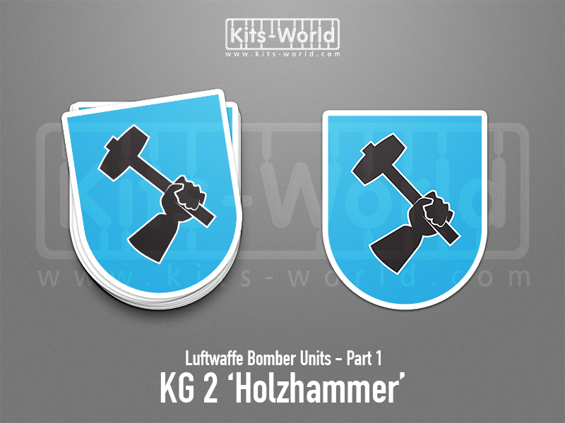 Kitsworld SAV Sticker - Luftwaffe Bomber Units - KG 2 'Holzhammer' W:81mm x H:100mm 